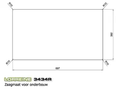 Lorreine LOR3434R Lyxig rostfri dubbel diskho 3434cm för planmontage undermontering och toppmontering 1150178232