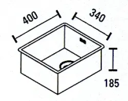 ABK Bingara rostfri diskho 34x40cm planmontering undermontering och övermontering 34FVI