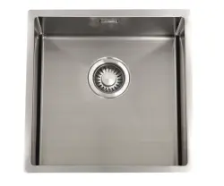 ABK Bingara grund handikappanpassad diskho i rostfritt stål 10 cm djup 40x40 cm för planmontering, undermontering och ovanmontering BIN4010FVI