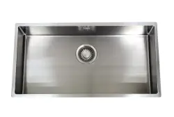 ABK Bingara extra stor diskho i rostfritt stål 80x40cm för planlimning, underlimning och infällning BIN80FVI