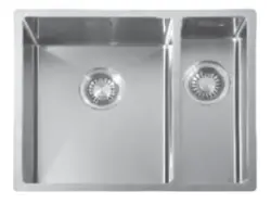 ABK Bingara 1,5 rostfri diskho 34x40+15x40 cm planmontering undermontering och ovanmontering BIN3415FVI