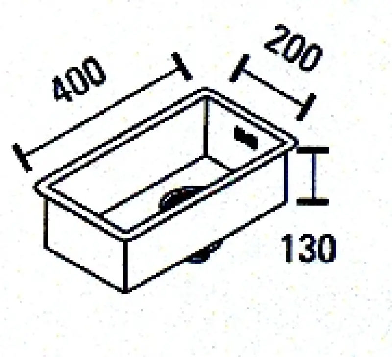 ABK Baronga liten rostfri diskho 20x40 cm för planmontering, undermontering och ovanmontering BAR20FVI