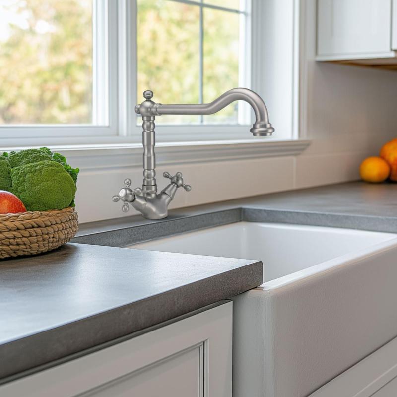 PB Nostalgisk kökskran V1910 Rostfritt stål