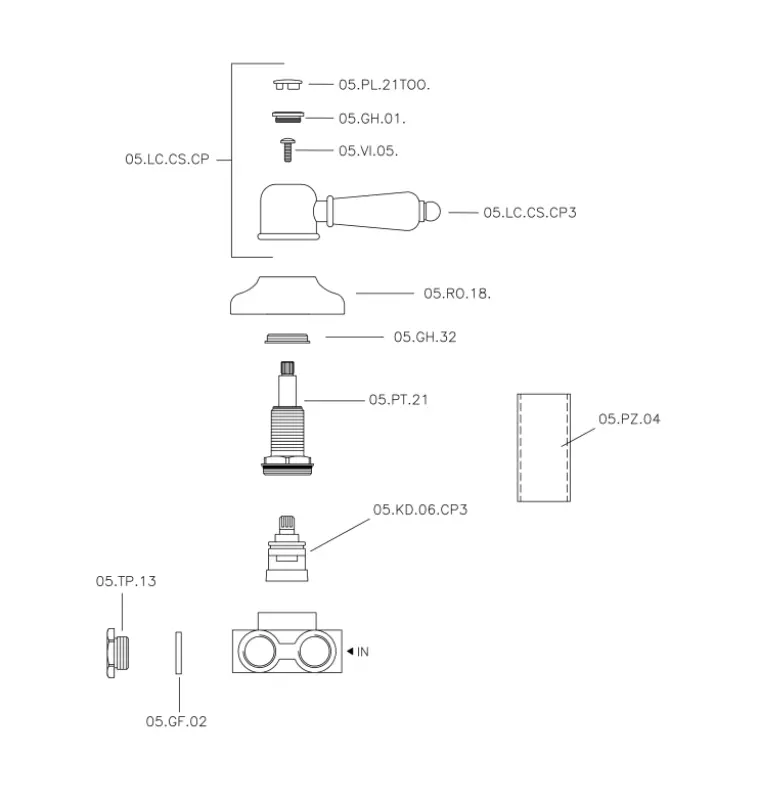 Huber Croisette Omställningskran Brons 1/2 CS00027027