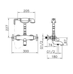 Huber Croisette Termostatisk Badblandare Brons CST3301027