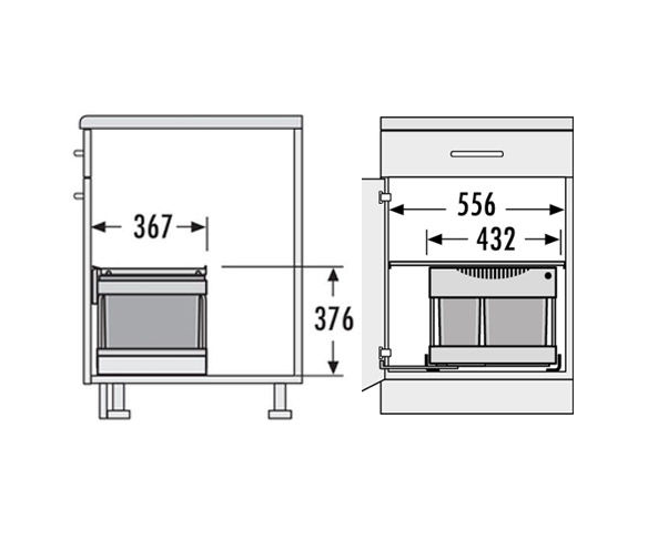 Hailo Tandem S 2 Plus 2 soptunnor 1153449242 - Productafbeelding 2