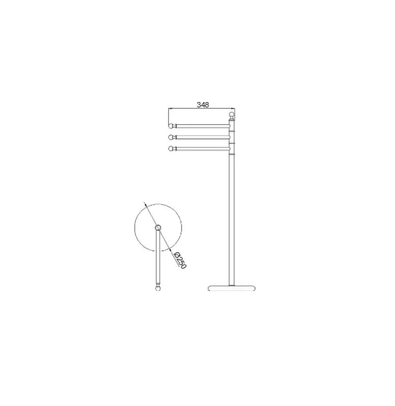Huber Croisette Klassisk Handdukshållare stående modell Krom 4042.01H.CR