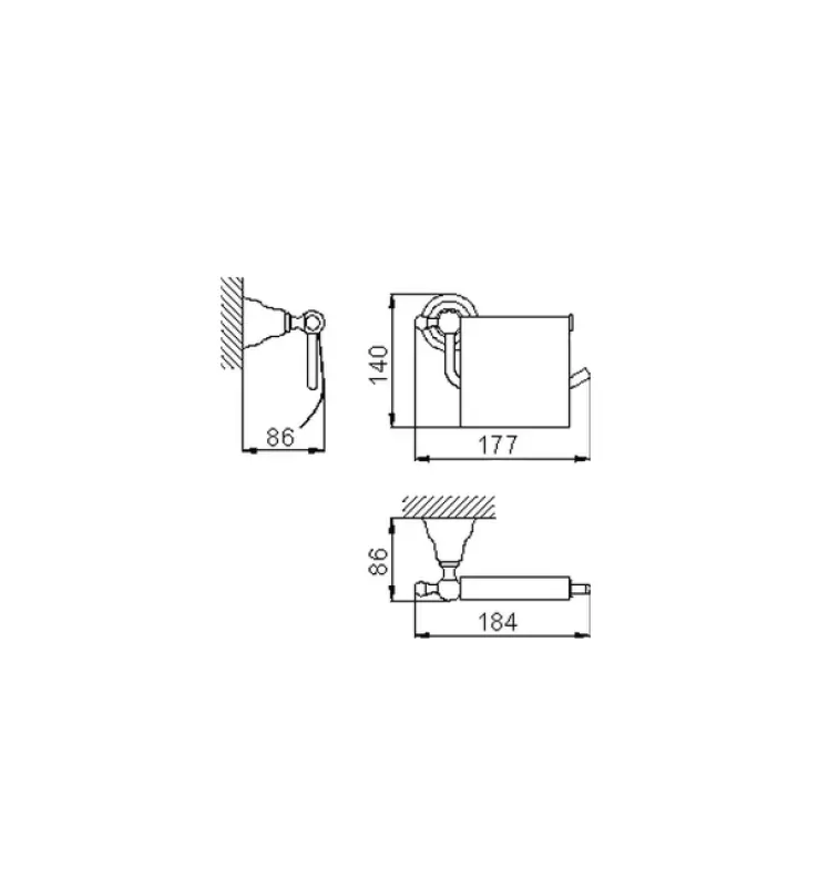 Huber Croisette Klassisk toalettpappershållare Krom 4036.01H.CR