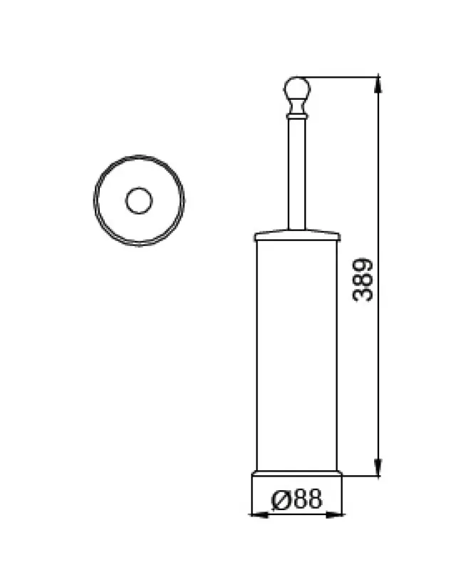 Huber Croisette Klassisk toalettborsthållare stående modell Krom 4040.01H.CR