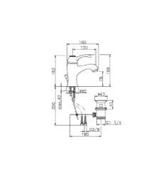 Huber Victorian Tvättställsblandare Krom VM00051021