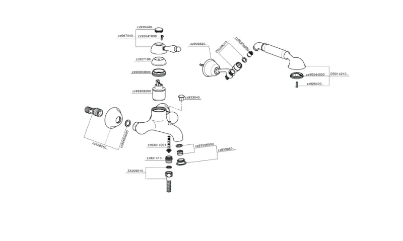 Huber Croisette Badblandare med Handduschset Krom CM00012021