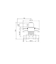 Huber Croisette Inbyggnad Stopventil Guld CS0003102G
