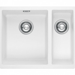Franke Sirius 2 S2D 160 en och en halv 1,5 plast vit diskho 53,5x41cm underbyggnad 125.0252.219