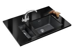 Franke Sirius 2 S2D 110.50 plast svart diskbänk 50x41cm undermonterad 125.0252.223