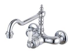 Nostalgisk kökskran Hermitage R väggmonterad krom 10.9021