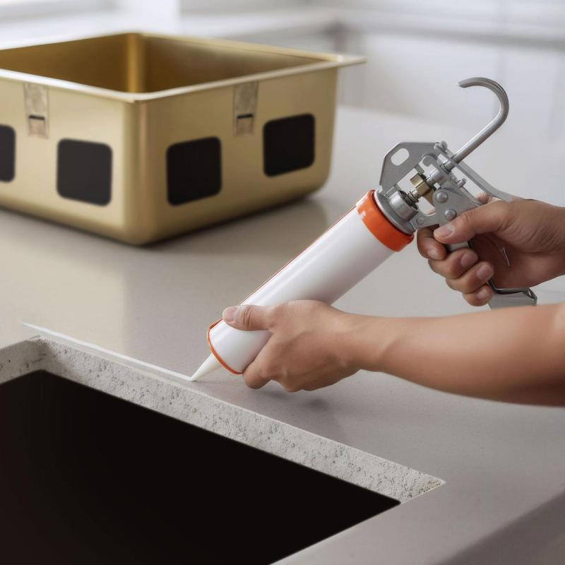 Syrfri Silikonlim för montering av undermonterade rostfria diskhoar