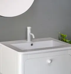Waterevolution Flow tvättställsblandare matt vit T110BR