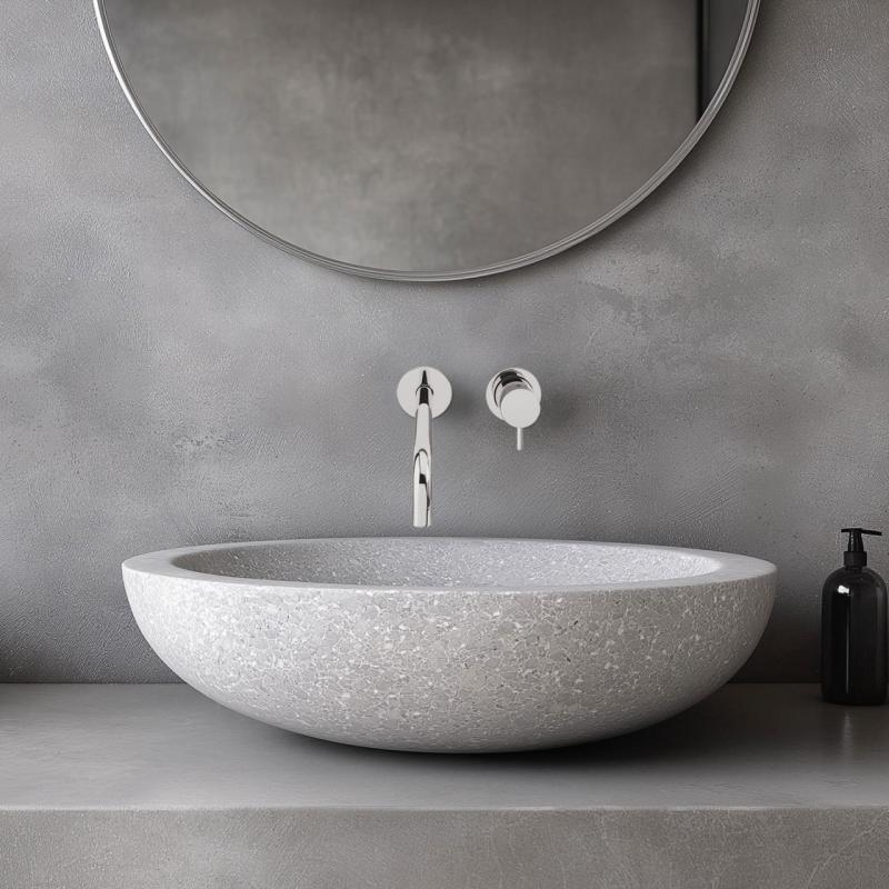 Waterevolution Flow inbyggd tvättställsblandare krom med utlopp 25 cm T116B01-25