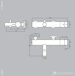 Waterevolution Flow badtermostat med handduschset matt vit T130TBR