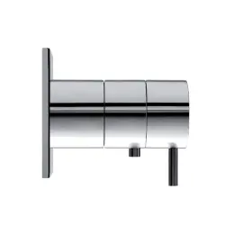 Waterevolution Flow inbyggd duschtermostat fyrkantig rosett matt svart T142TBPR