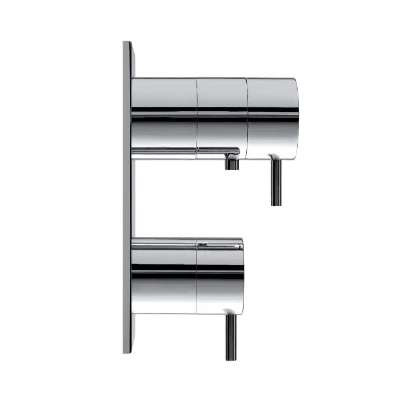 Waterevolution Flow inbyggd duschtermostat med 3 utgångar matt vit T136TBBR