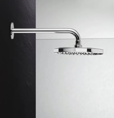 Waterevolution Flow huvuddusch 200 mm med vägganslutning krom T164101