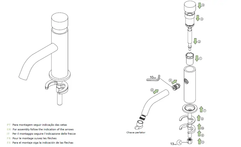 Waterevolution Flow Självstängande Fontänkran Krom T110TP01