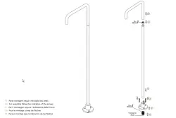 Waterevolution Flow fristående tvättställsblandare pip matt vit T1676BR