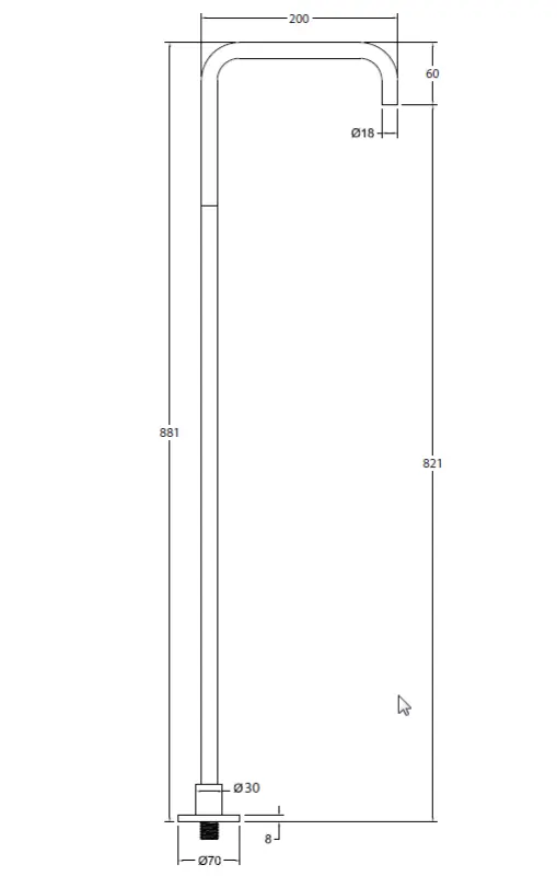 Waterevolution Flow Fristående tvättställsblandare Utlopp Matt svart T1.676.PR