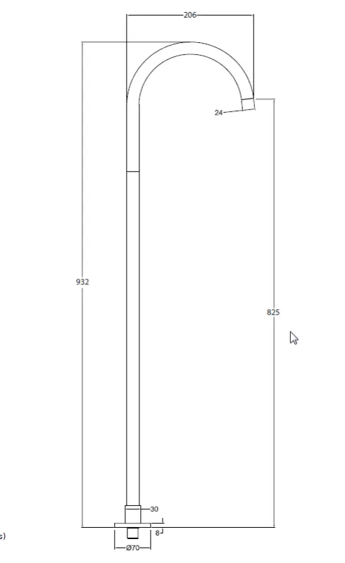 Waterevolution Flow fristående tvättställsblandare utloppskrom T167701