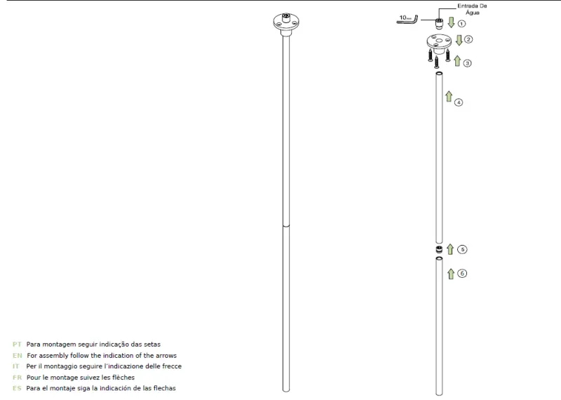 Waterevolution Flow takblandare utloppsmattsvart T1678PR
