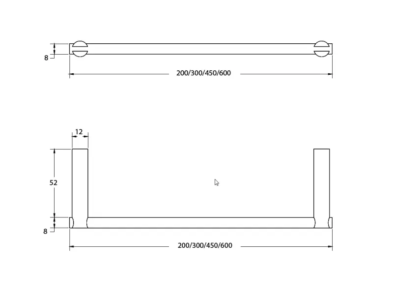 Waterevolution S22 handdukshållare 30 cm rostfritt stål A411IE