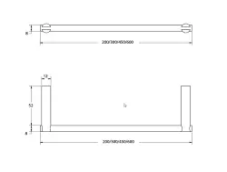Waterevolution S22 handdukshållare 60 cm rostfritt stål A413IE