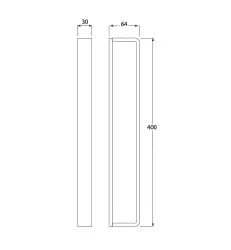Waterevolution Deep vertikal handdukshållare 40cm krom A21601