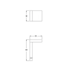 Waterevolution Deep handdukshängare krom A25001
