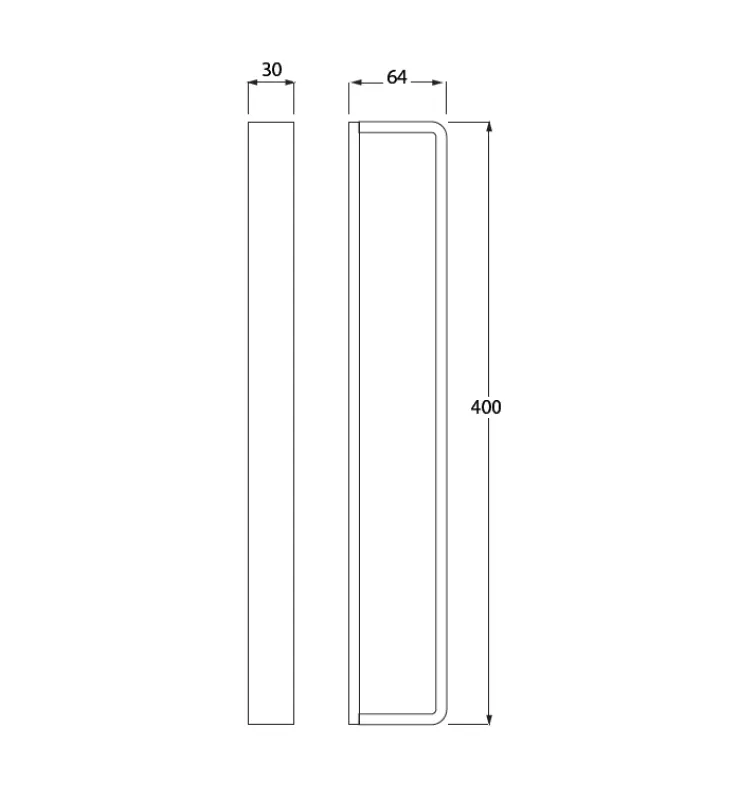 Waterevolution Deep vertikal handdukshållare 40cm matt svart A216PR