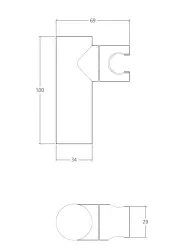 Waterevolution Flow justerbart handduschhållare krom T162301