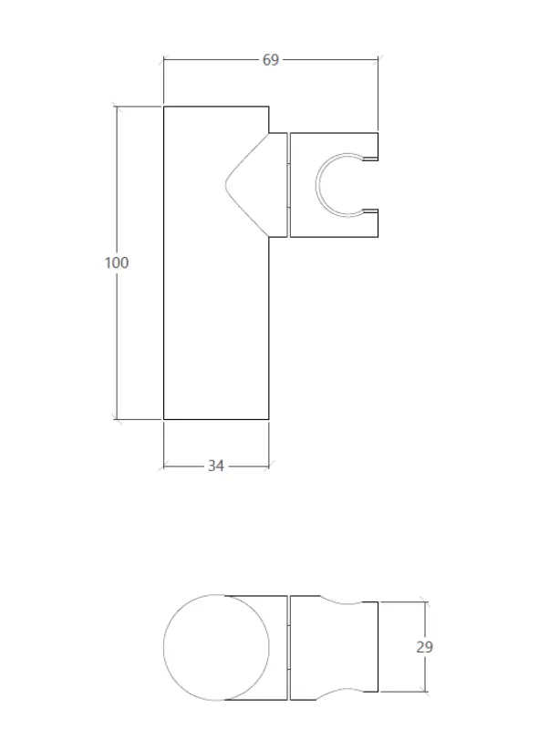 Waterevolution Flow justerbart handduschhållare krom T162301