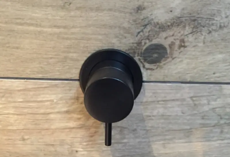 Waterevolution Flow inbyggd 2-vägsomkastare matt svart med rund rosett T1482SPR