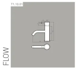 Waterevolution Flow tvättställsblandare matt vit T1101ABR