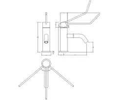 Waterevolution Flow tvättställsblandare inklusive klickplugg matt vit T111BR
