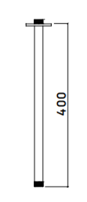 Waterevolution flödes takstöd 40 cm krom T16454001