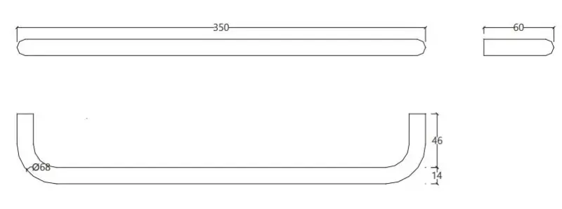 Waterevolution flow handdukshållare 35 cm matt vit A111BR
