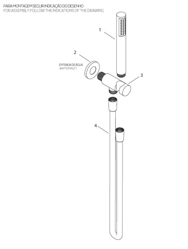 Waterevolution Flow badrumsserie komplett med vägganslutning, helt i rostfritt stål T1621IE