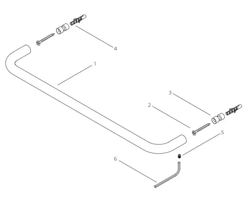 Waterevolution flow handdukshållare 60 cm Krom A11201