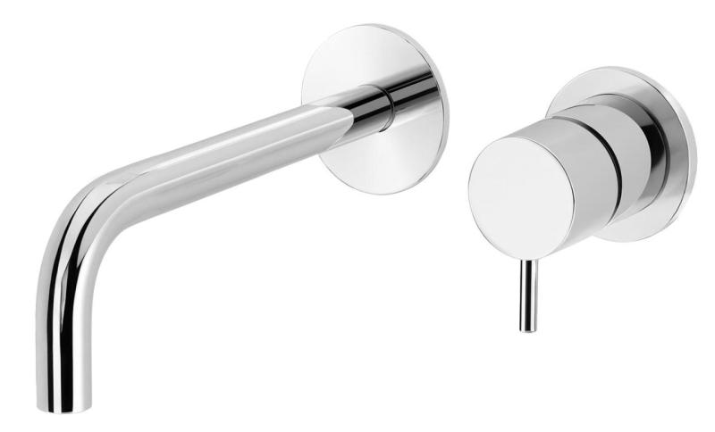 Waterevolution Flow inbyggd tvättställsblandare krom utlopp 15 cm T116B01-15