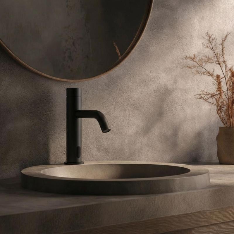 Water Evolution Flow elektronisk tvättställsblandare infraröd batteridriven matt svart T110EBPR