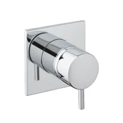Waterevolution Flow inbyggd 3-vägs omkastare rund rosett matt svart T1483SPR