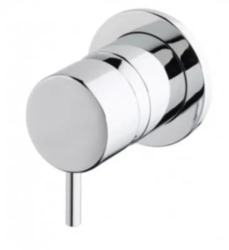 Waterrevolution Flow inbyggd 3-vägs omkastare rund rosett krom T1483S01