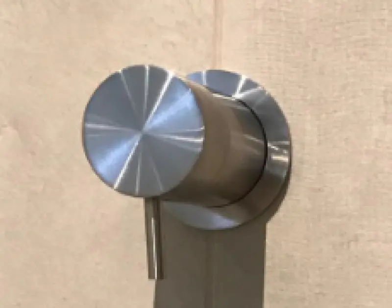 Waterevolution Flow inbyggd 2-vägs omkastare rostfritt stål med rund rosett T1482SIE